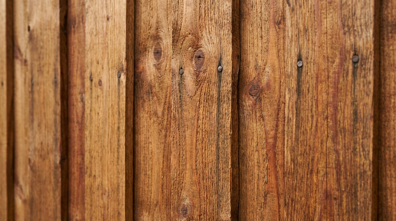 Wooden fencing detail